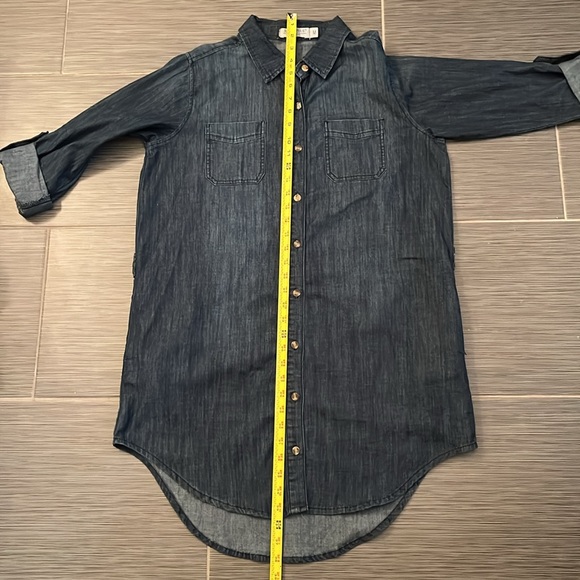 Judy Blue Denim Button Up Dress Size Medium - Picture 11 of 12